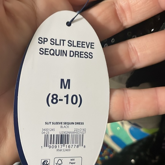 Scoop black sequined dress - Picture 8 of 8